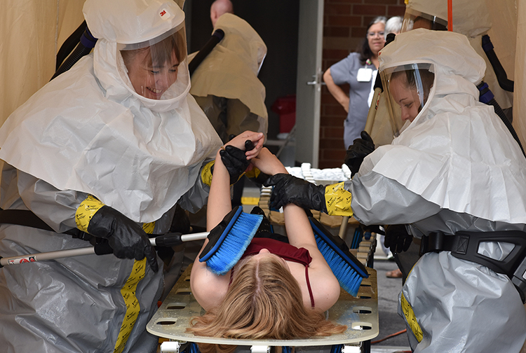 Students participating in CSI Camp activity