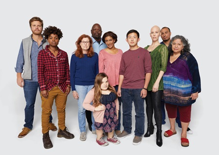 Group of diverse people standing together