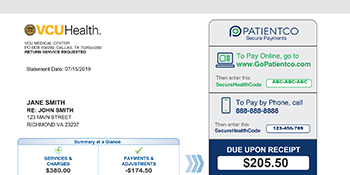 PatientCo Bill Sample