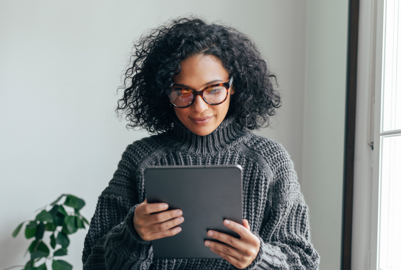 Woman with tablet