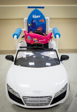 Modified battery-operated ride-on car