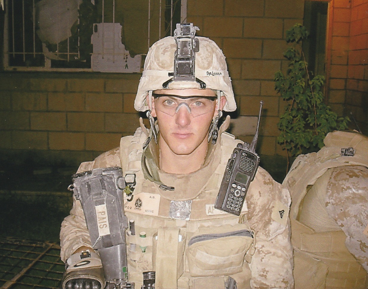 Alex in military uniform.